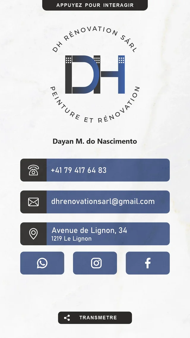 Cartão digital DH Renovation Sarl